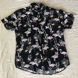 Molokai Surf co. Flamingo Button Down Hawaiian Shirt